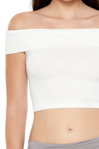 Seamless Off-the-Shoulder Crop Top