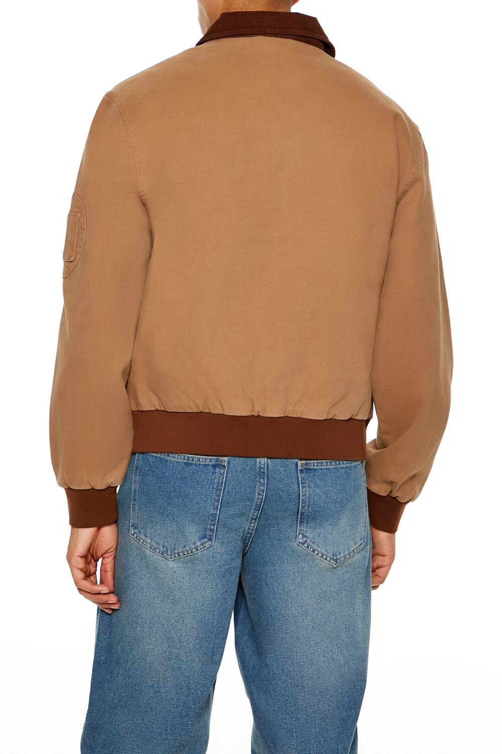  Forever 21 Zip-Up Bomber Jacket - chestnut-cocoa-swatch - Bonton