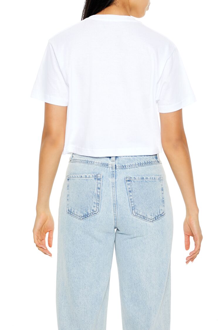  Forever 21 Tailgate Club Graphic Baby Tee - white red - Bonton