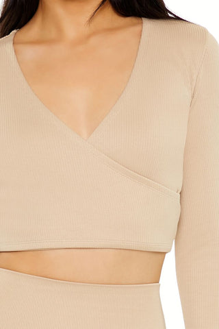 Active Seamless Surplice Crop Top