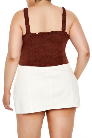 Plus Size Ruffle-Trim Crop Top