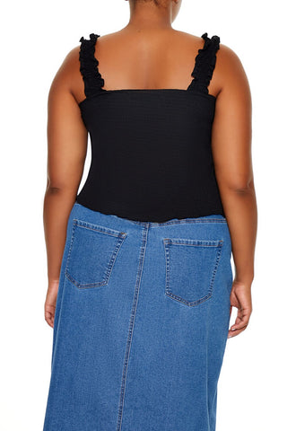 Plus Size Ruffle-Strap Tank Top