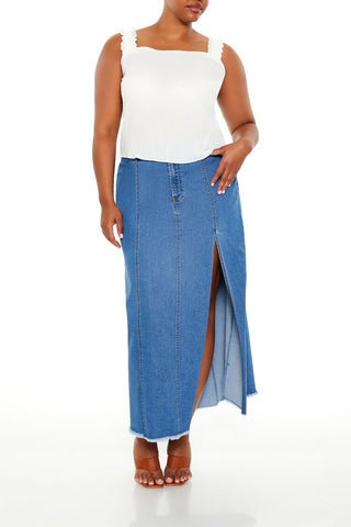 Plus Size Ruffle-Strap Tank Top