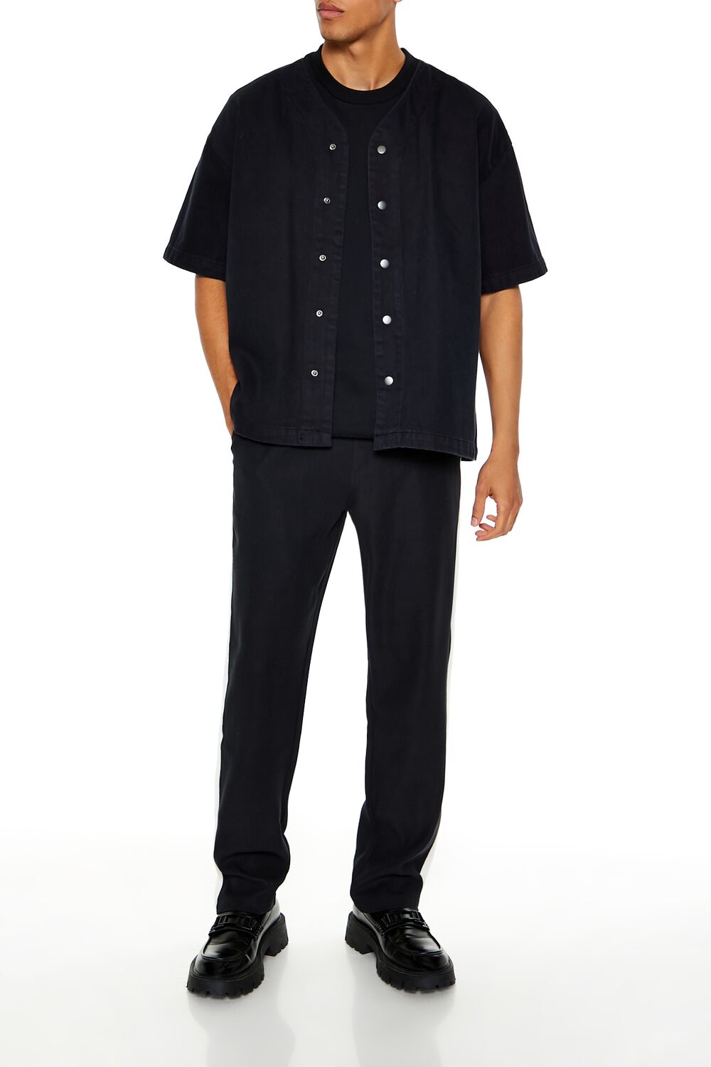  Forever 21 Striped Drawstring Pants - olive-cream - Bonton