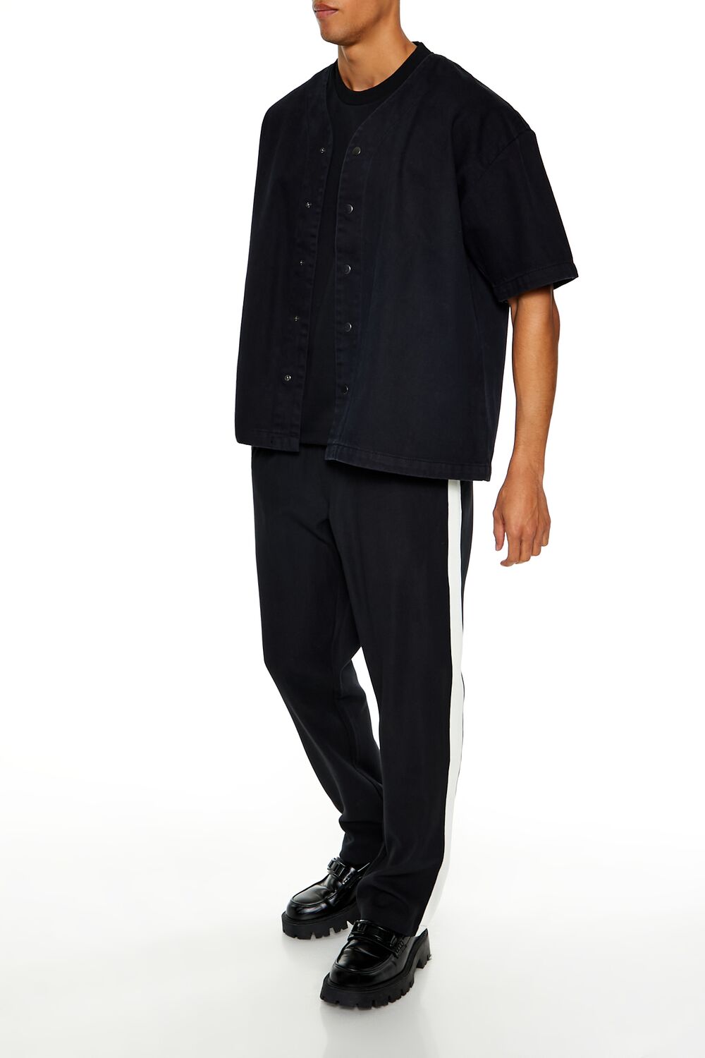  Forever 21 Striped Drawstring Pants - olive-cream - Bonton