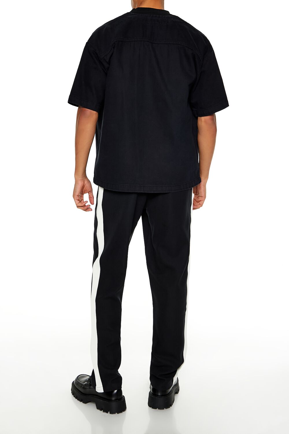  Forever 21 Striped Drawstring Pants - olive-cream - Bonton