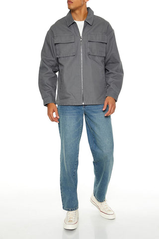 Drop-Sleeve Zip-Up Jacket