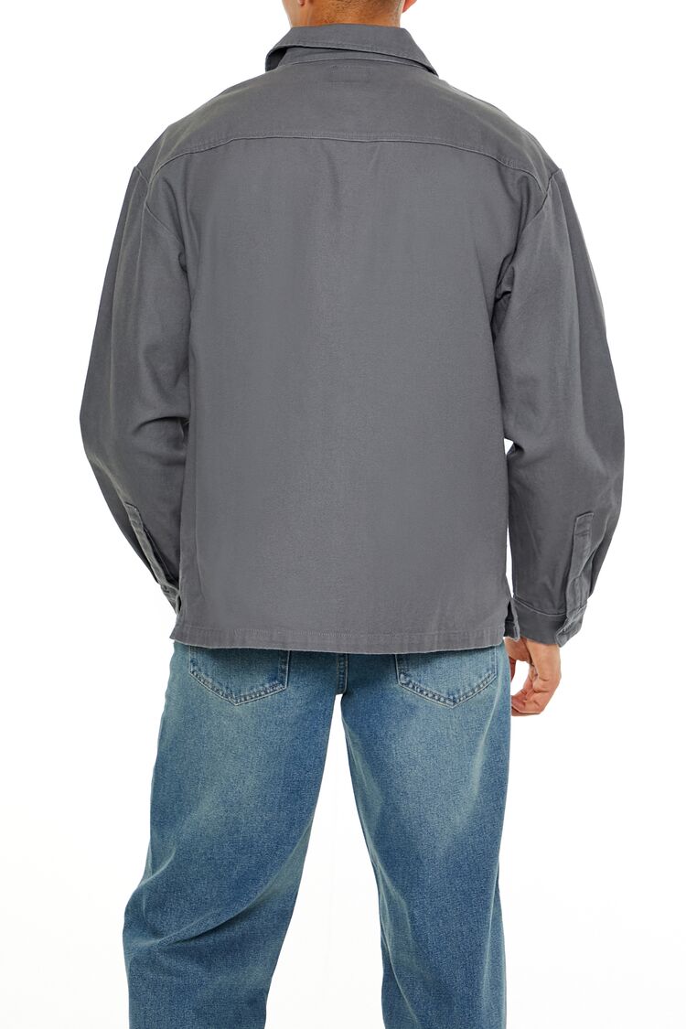  Forever 21 Drop-Sleeve Zip-Up Jacket - light-grey-swatch - Bonton