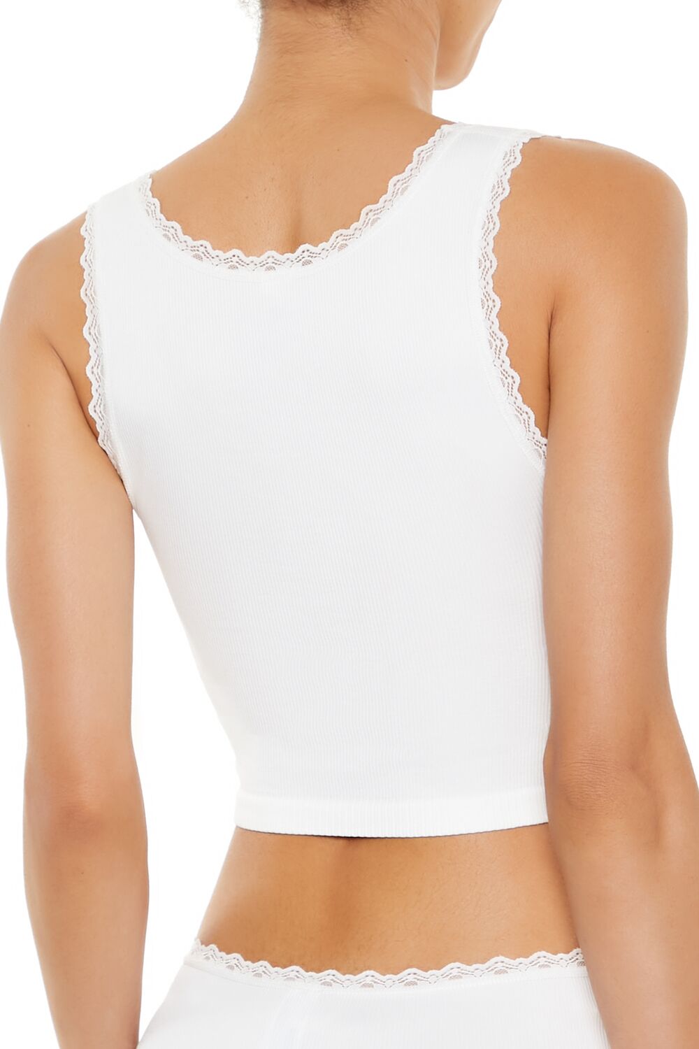  Forever 21 Seamless Heart Embroidered Bralette - white-red - Bonton