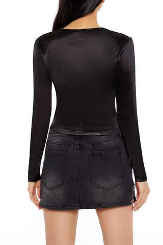 Square-Neck Bustier Crop Top