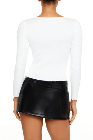 Lace Cami & Sweater Combo Top