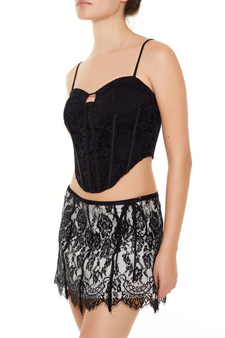 Lace Sweetheart Corset Cami