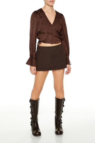 Tie-Front Wrap Crop Top