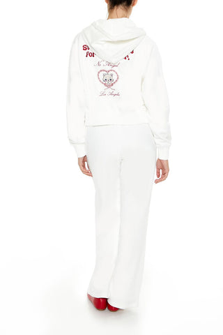 Embroidered Devil Heart Sweatpants