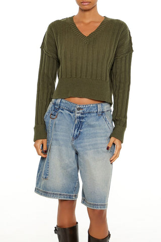 Chunky Knit Cropped Sweater