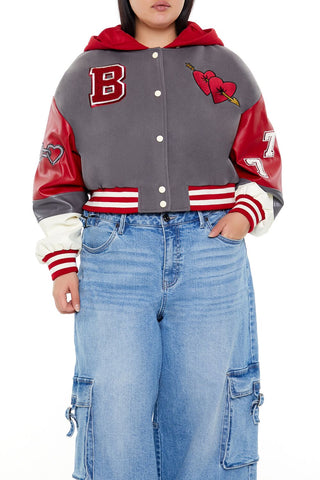 Plus Size Baby Girl Varsity Jacket