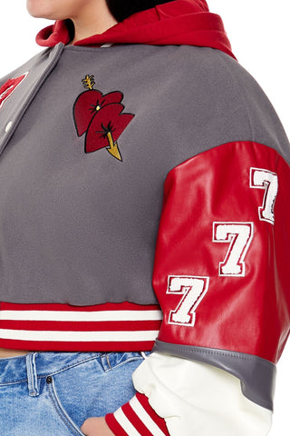 Plus Size Baby Girl Varsity Jacket