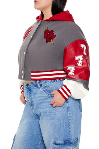 Plus Size Baby Girl Varsity Jacket
