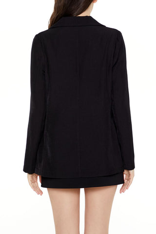 Plunging Double-Breasted Blazer