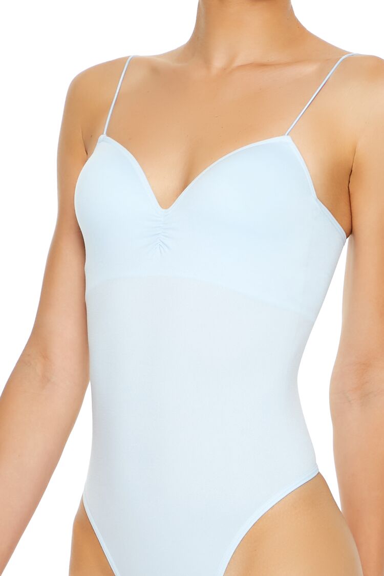  Forever 21 Seamless Sweetheart Thong Bodysuit - aqua - Bonton
