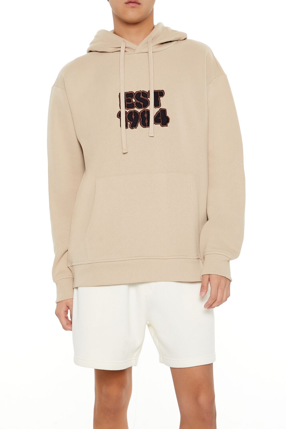  Forever 21 EST 1984 Patch Hoodie - cocoa multi - Bonton