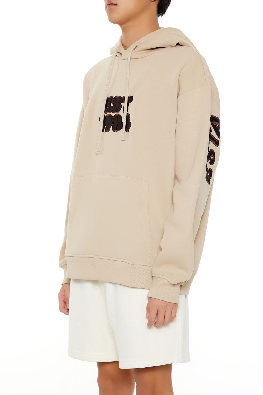  Forever 21 EST 1984 Patch Hoodie - cocoa multi - Bonton