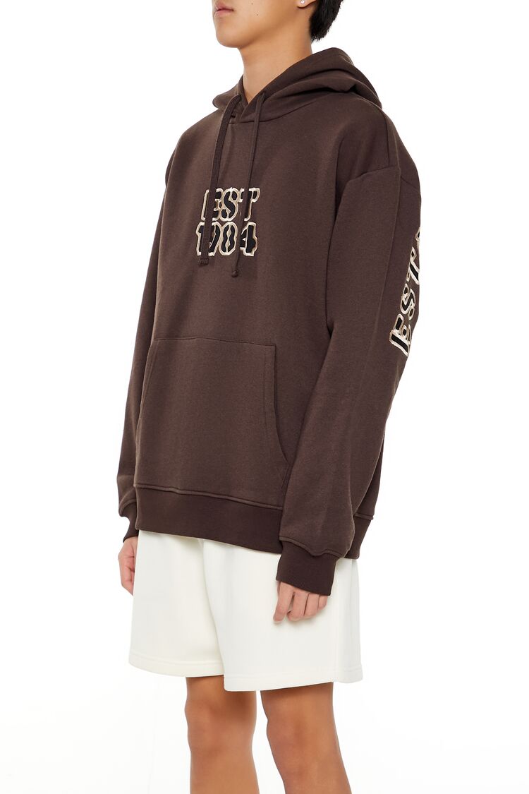  Forever 21 EST 1984 Patch Hoodie - cocoa multi - Bonton