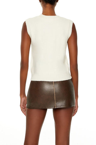 Fuzzy Knit Sweater Vest