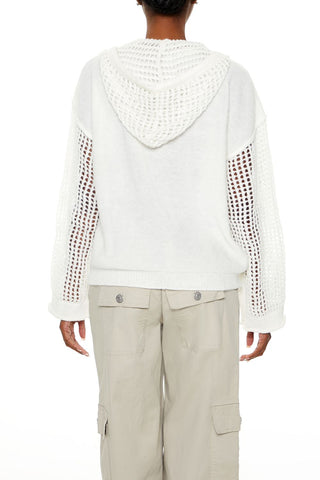 Open-Knit Netted Hoodie