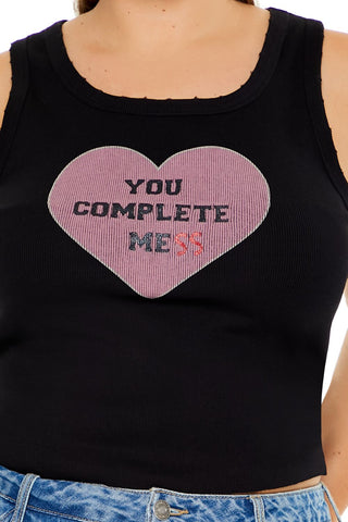 Plus Size Complete Mess Tank Top
