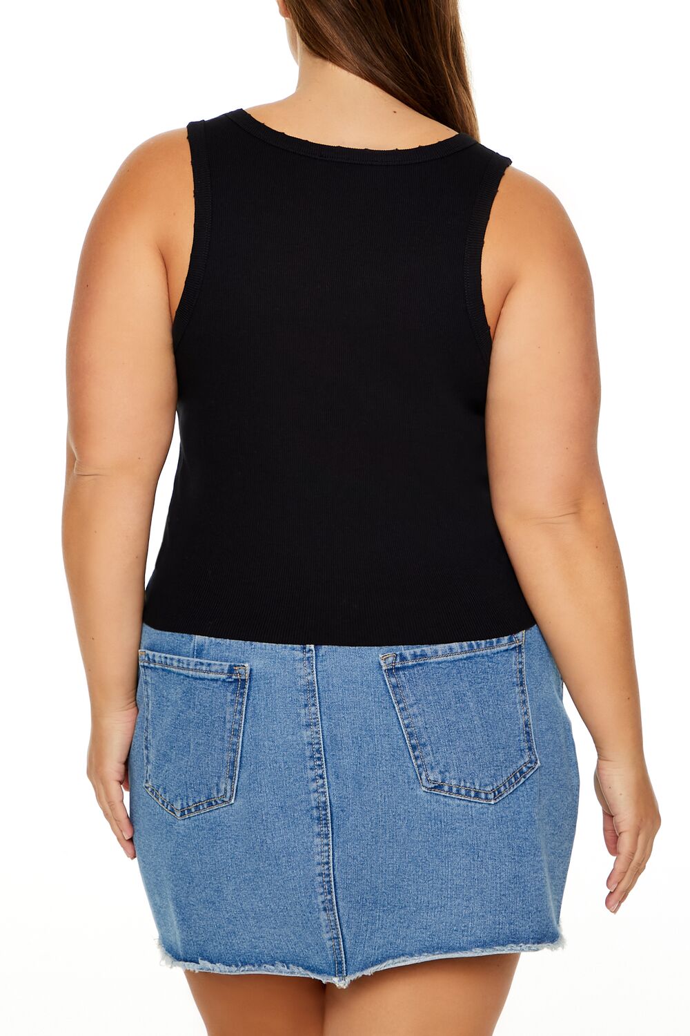  Forever 21 Plus Size Complete Mess Tank Top - black multi - Bonton