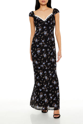 Floral Sweetheart Maxi Dress