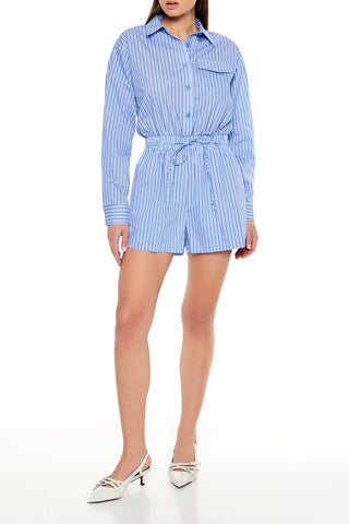 Striped Shirt Romper