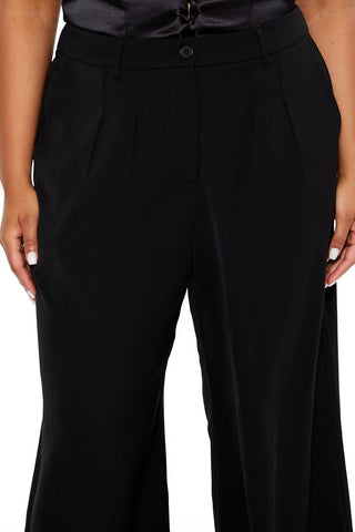 Plus Size Wide-Leg Trouser Pants