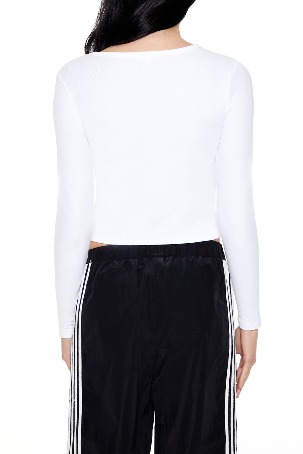  Forever 21 Los Angeles Cropped Tee - white multi - Bonton