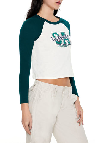 Los Angeles Cropped Raglan Tee