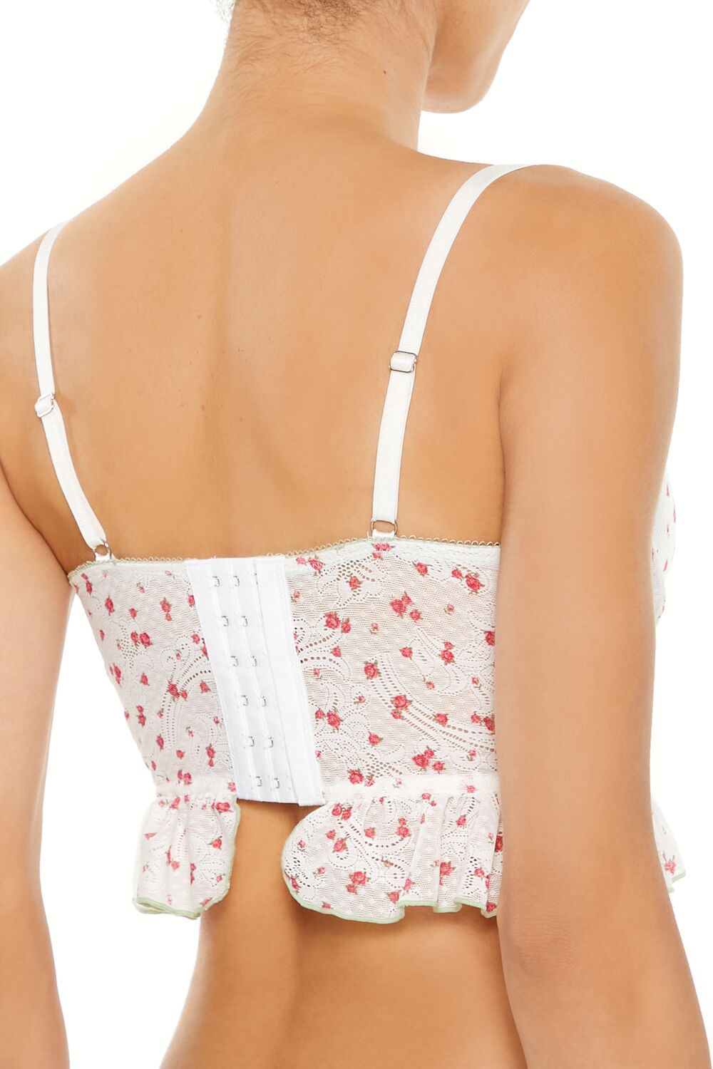  Forever 21 Rose Lingerie Corset Cami - vanilla-multi - Bonton