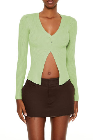 Twisted Split-Hem Sweater