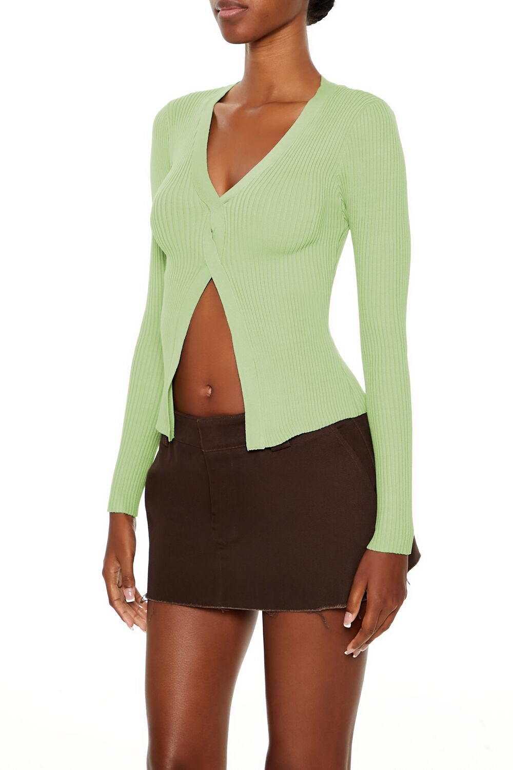  Forever 21 Twisted Split-Hem Sweater - orange - Bonton