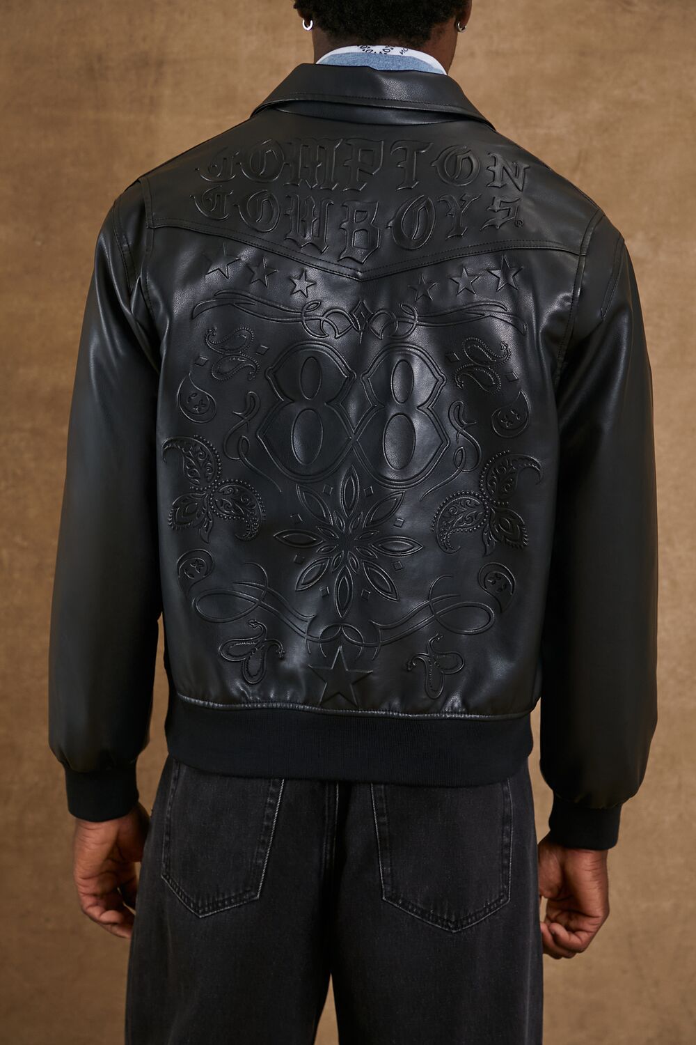  Forever 21 Compton Cowboys Bomber Jacket - black-black - Bonton
