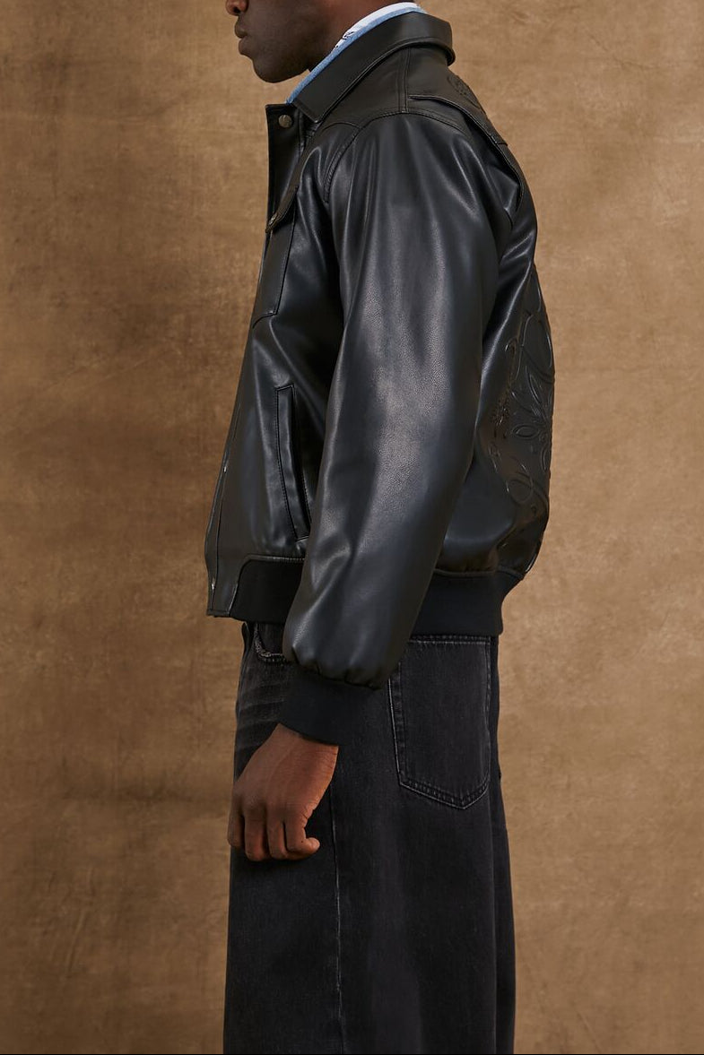 Forever 21 Compton Cowboys Bomber Jacket - black-black - Bonton