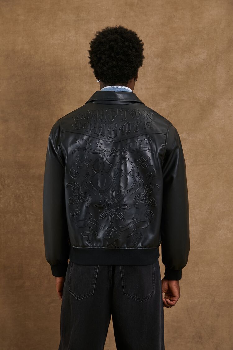  Forever 21 Compton Cowboys Bomber Jacket - black-black - Bonton