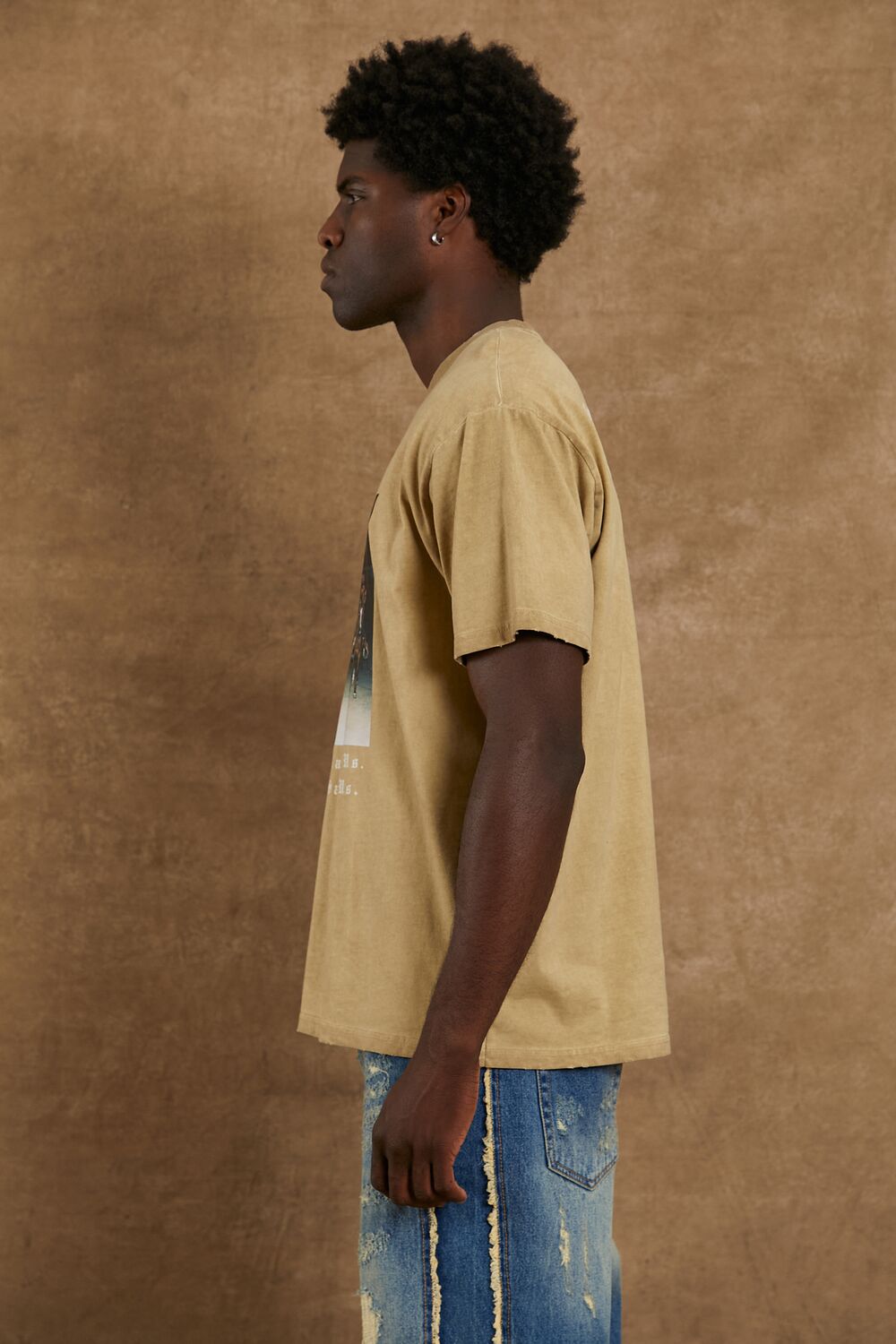  Forever 21 Unisex Compton Cowboys Graphic Tee - tan multi - Bonton