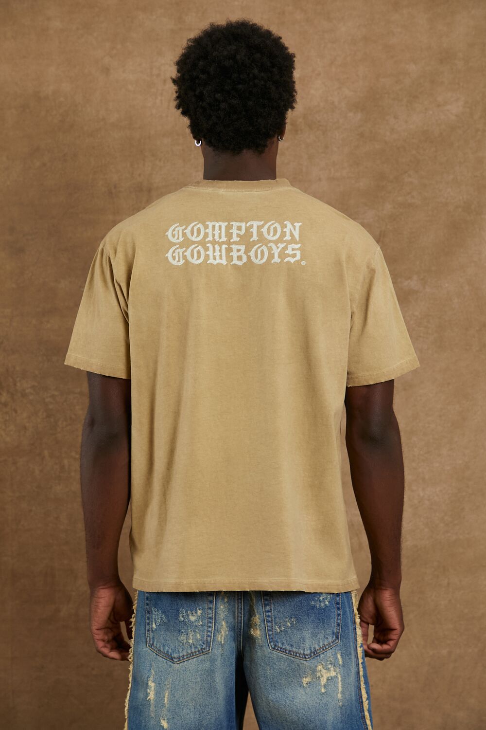  Forever 21 Unisex Compton Cowboys Graphic Tee - tan multi - Bonton