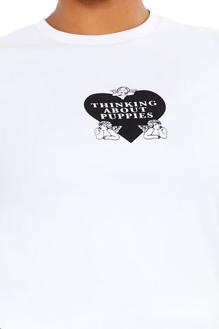 Plus Size Thinking About Puppies Tee