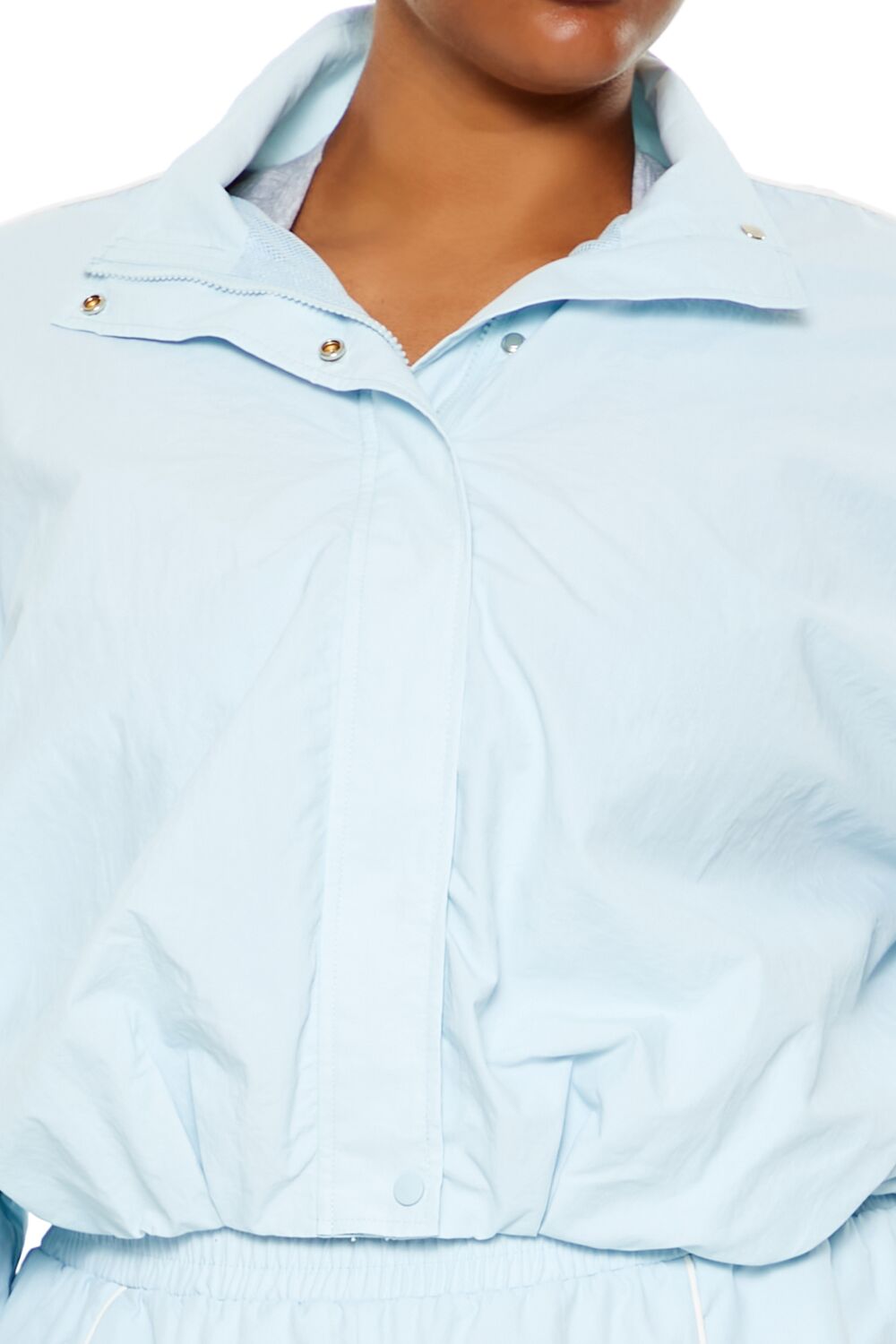  Forever 21 Plus Size Active Cropped Jacket - aqua - Bonton