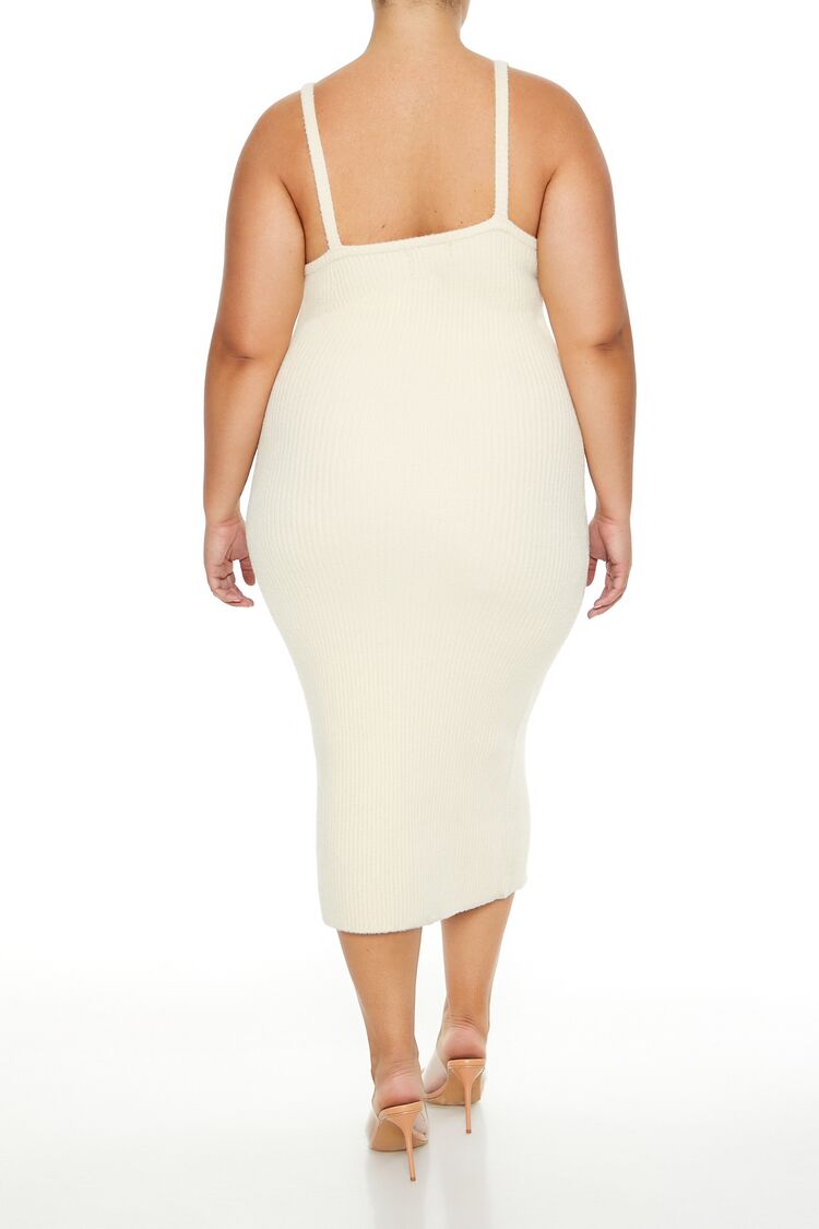  Forever 21 Plus Size Sweater-Knit Midi Dress - oatmeal - Bonton