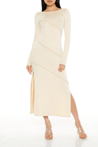 Asymmetrical Slit Midi Dress