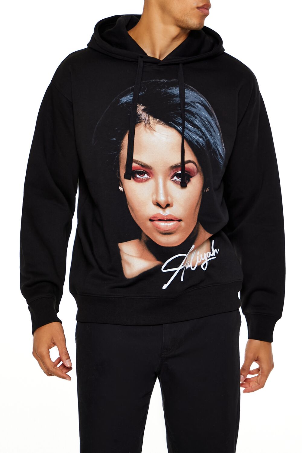  Forever 21 Aaliyah Graphic Hoodie - black multi - Bonton