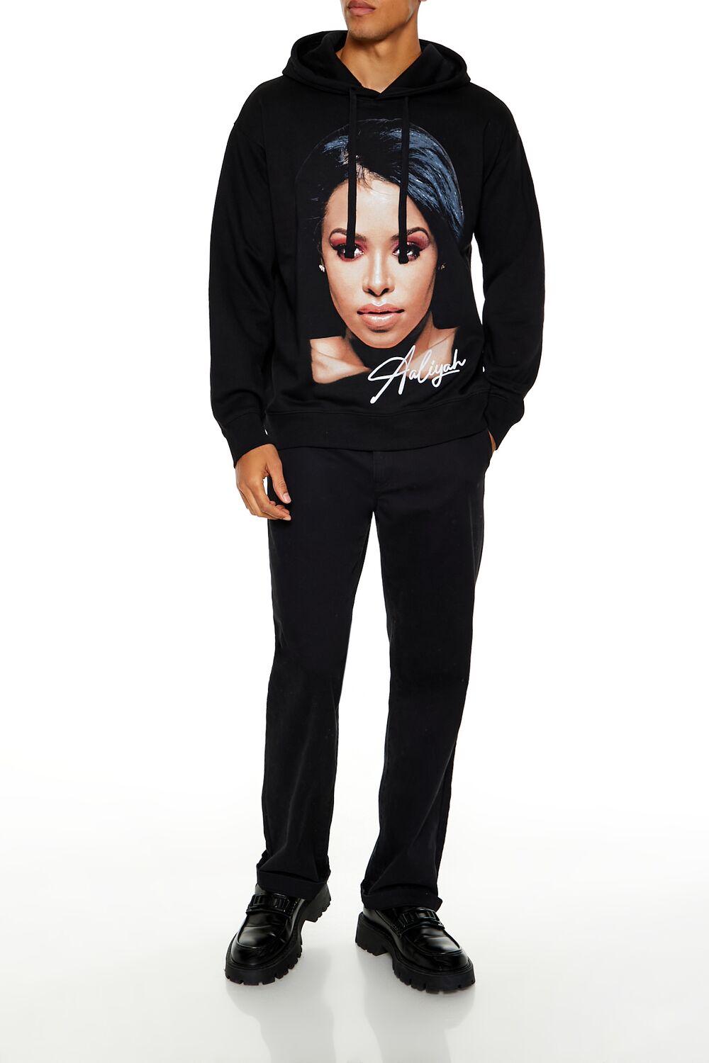  Forever 21 Aaliyah Graphic Hoodie - black multi - Bonton